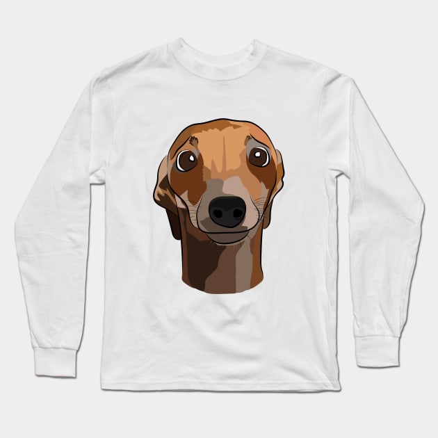 Brindle Greyhound Long Sleeve T-Shirt by Craftee Designs